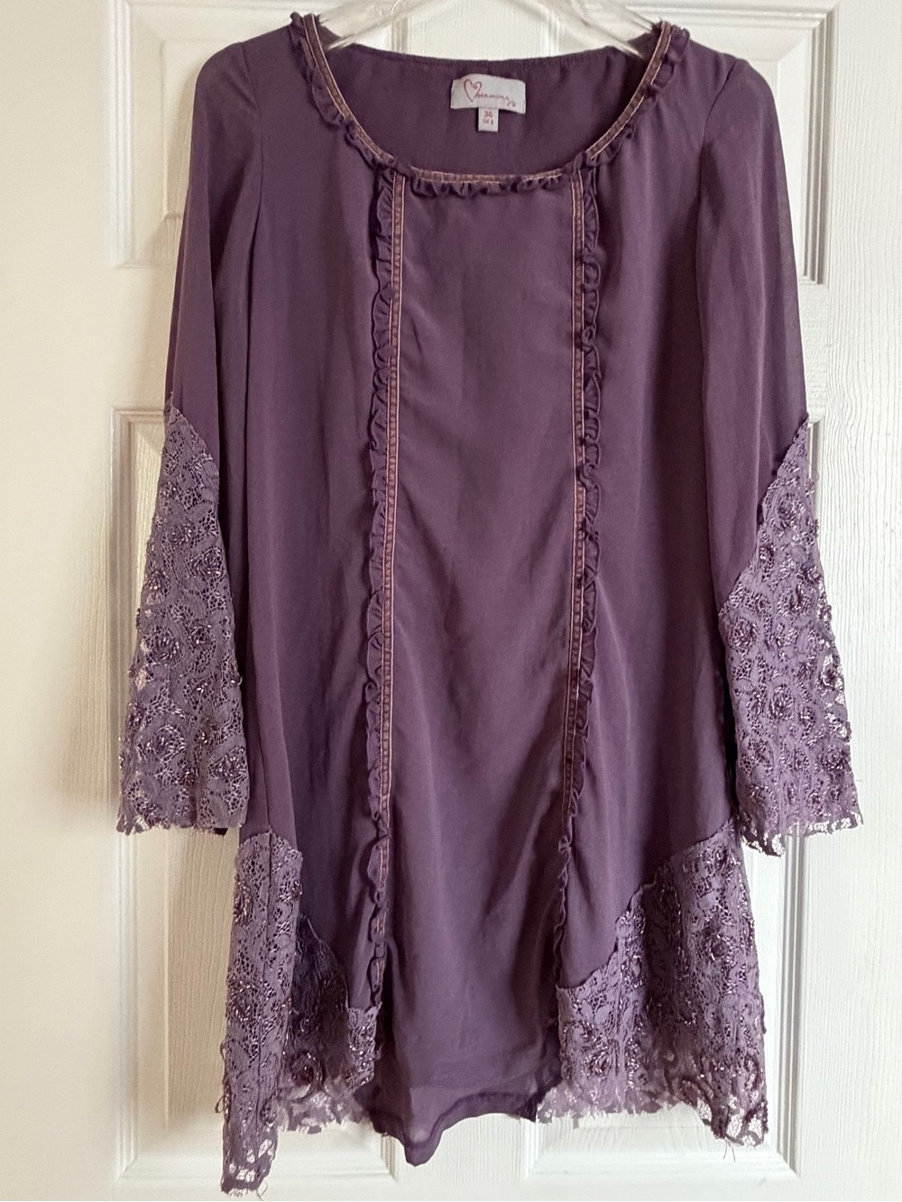 Vintage Euro Beaded Whimsy Fairy Mini Dress Size S / US 4 / UK 8